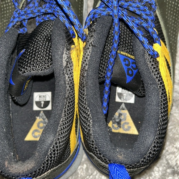 Nike ACG Okwahn 2 Sequioa Racer Blue Yellow Ochre Mens Size 7 Trail Shoes Hiking - Picture 8 of 9